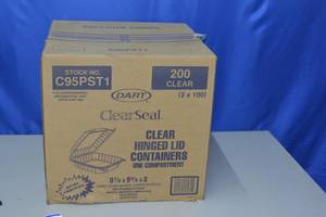 lot 62 image: 200 clear to go containers appears new
