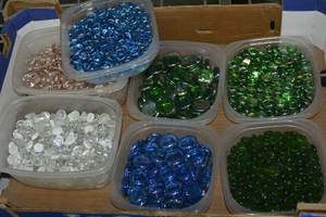 lot 119 image: Multiple containers of various marbles and rocks