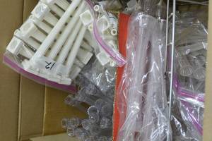 lot 122 image: Large box of misc. pillars