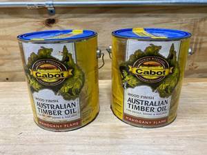 lot 76 image: CABOT Lot of 2-  Oil Australian Timber VOC Mahogany (1 gal ea)