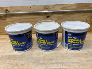 lot 77 image: DAP Lot of 3-  QUICK PLUG HYDRAULIC CEMENT (DRY MIX) (10 lbs ea)