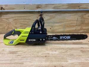 lot 3 image: RYOBI 40V Brushless 16 in. Cordless Battery Chainsaw (Tool Only)