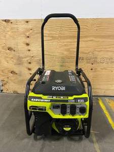 lot 5 image: RYOBI Portable 6,500-Watt Gasoline Powered Generator