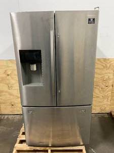 lot 55 image: SAMSUNG 25 cu. ft. French Door Refrigerator with External Water & Ice Dispenser in Stainless Steel (Model RF263BEAESR)