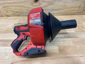 lot 9 image: MILWAUKEE M12 12V Lithium-Ion Cordless Auger Snake Drain Cleaning (Tool-Only)