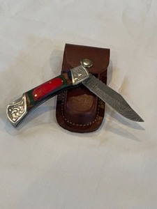 Custom Damascus Steel Folding Pocket Knife