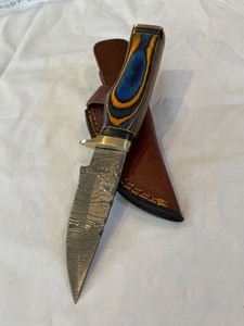 Custom Damascus Steel Hunting Knife