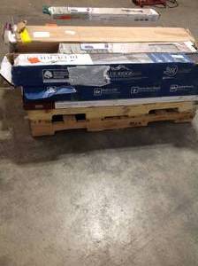 Pallet with assorted flooring various colors models and conditions see pictures
