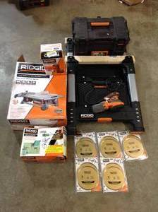 Lot of assorted Ridgid tools and accessories open box customer returns see pitures