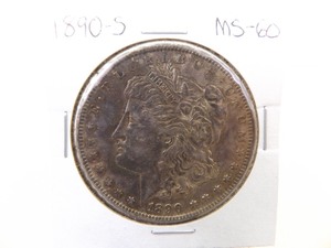 1890-S Morgan Silver Dollar