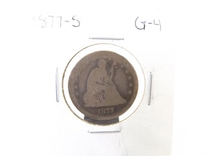 1877-S Seated Liberty Quarter Dollar