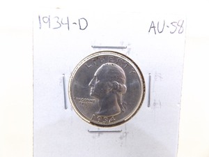 1934-D Washington Quarter Dollar