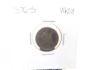 1876-S Seated Liberty Dime