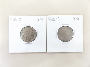 1916-D and S Buffalo Nickel 2 Coin Set
