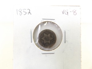 1852 Three Cent Silver Piece
