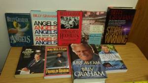 lot 181 image: Books (9) Billy Graham, Franklin Graham- Excellent.
