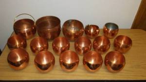 lot 188 image: Copper Cups and Planters.