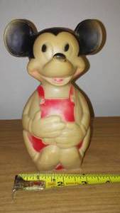 lot 194 image: Rubber Mickey Mouse- Very Old. Bank