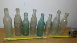 lot 201 image: (8) Vintage Pop Bottle Size