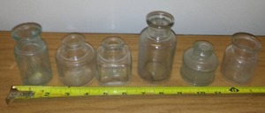 lot 202 image: (6) Antique Ink Well Bottles.