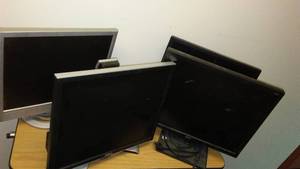 lot 208 image: (4 Computer Monitors. 2- 17 Inch, 2- 19 Inch.