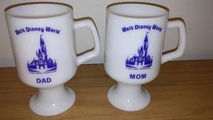 lot 229 image: Mom and dad Disney World mugs- like new.