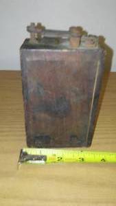 lot 270 image: Antique Ford battery - wood and metal.