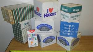 lot 272 image: Kimberly Clark notepads and more.