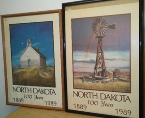 lot 292 image: North Dakota Centennial Prints, 2.