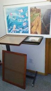 lot 299 image: Miscellaneous artwork and frames.