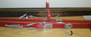 lot 314 image: Vintage snow skis, two pair. Wood