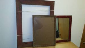 lot 352 image: Vintage mirror and vintage frames (2).