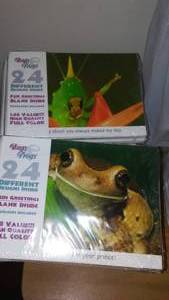 lot 912 image: Blank Greeting Cards. Frog And Bug Approximately 96 - 24 Packs.