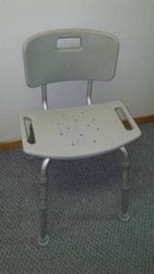lot 1017 image: Adjustable Bath Chair- Excellent.