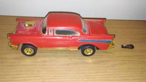 lot 1020 image: 57 Chevy 1 25 Scale. Pull string Friction Car- Rare, By YCT