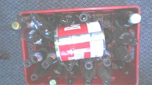 lot 321 image: Collectible bottles and crate