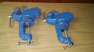 lot 253A image: Pair of portable table vises.