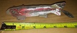 lot 265A image: Vintage wooden spear fish decoy.