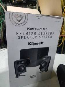 lot 44 image: Klipsch Promedia 2.1 THX Premium Desktop Speaker System (in original box)