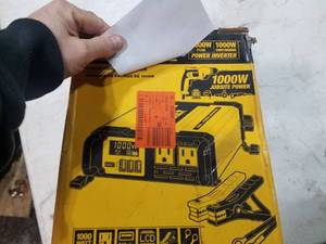 lot 64 image: DeWalt Inverter 1000W2x120VAC Outlet3xUSB Charger (in original box)