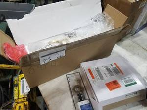 lot 73 image: Light Fixture 3-LightGooseneck 2-handle Faucet Set Combo