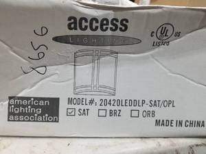 lot 85 image: Access Lighting Satin Wall Sconce (in original box)
