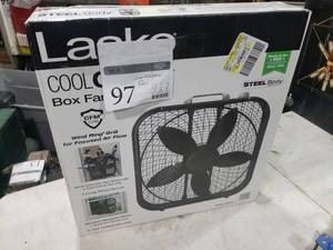 lot 97 image: Lasko Cool Colors Box Fan (in original box)