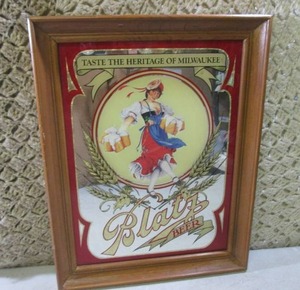 (BSB) Vintage Framed Blatz Beer Mir...