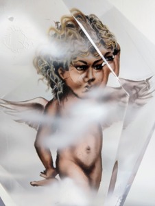 lot 7 image: Haziza Lucite Cherub Sculpture