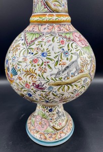 lot 164 image: Limited Edition Hand Painted Ceramic Lidded Vessel from Portugal