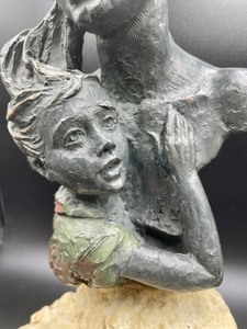 lot 141 image: Mother and Child Figural Resin Statue