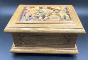 lot 151 image: Reuge Carved Wood Music Box