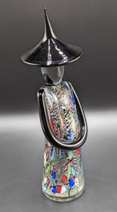 lot 36 image: Multi Colored Murano Glass Chinese Figurine