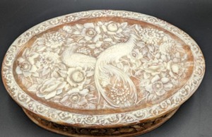 lot 52 image: Carved Inoclay Stone Jewelry Box